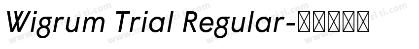 Wigrum Trial Regular字体转换